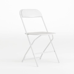 White plastic chair