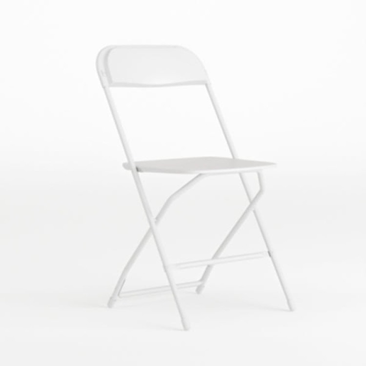 White plastic chair