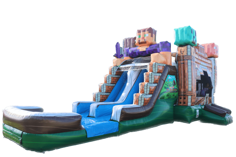 MINECRAFT BOUNCE HOUSE COMBO WET/DRY MINECRAFT BOUNCE HOUSE COMBO WET/DRY